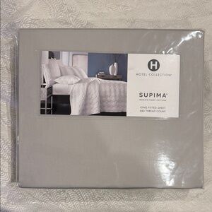 Hotel Collection Supima Cotton King Fitted Sheet in White